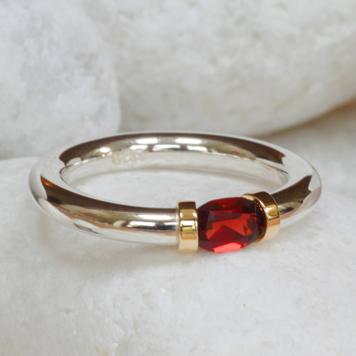 African Garnet Tension Ring
