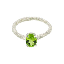 Load image into Gallery viewer, Silver Peridot Dress Ring
