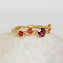Load image into Gallery viewer, Multi Coloured Garland Ring with Tourmaline and Sapphire
