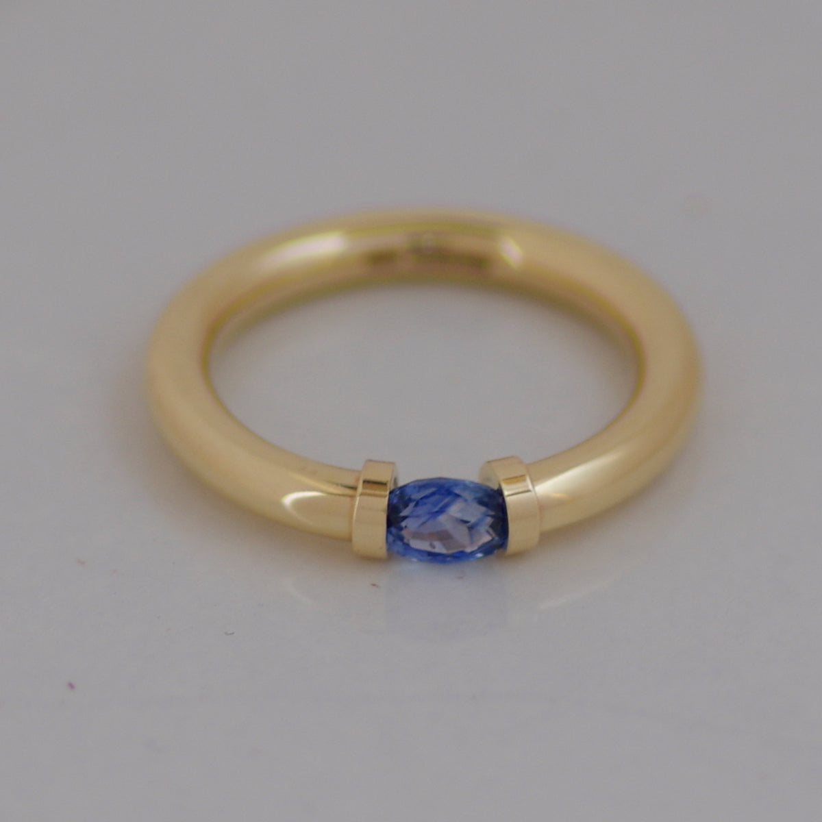 9 Carat Gold Ring Set With A Ceylon Sapphire