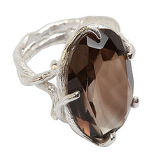 Load image into Gallery viewer, Smoky Quartz Cokctail Ring
