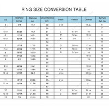 Load image into Gallery viewer, ring size conversion chart
